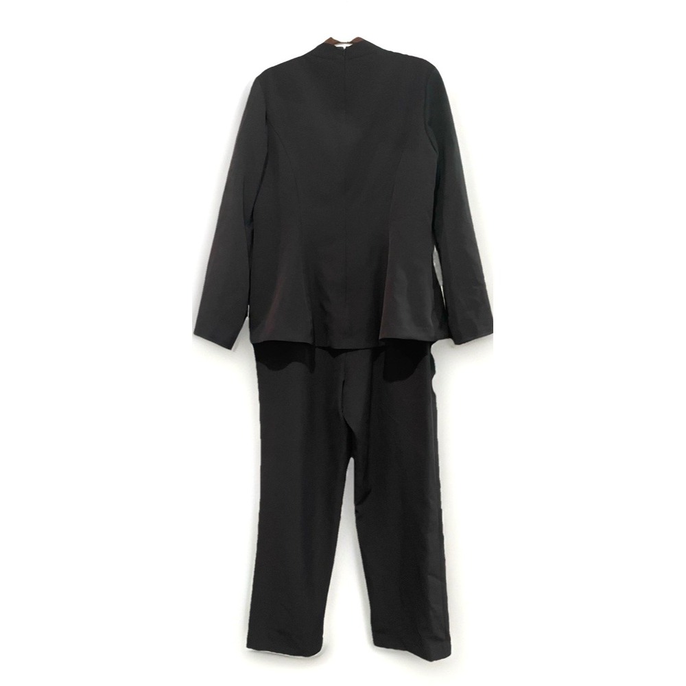 Kay Unger Vintage Romper Jumpsuit Gown Black One Piece Formal Pants Suit Sz 16